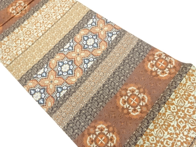 JAPANESE FUKURO OBI / WOVEN FLOWER CREST